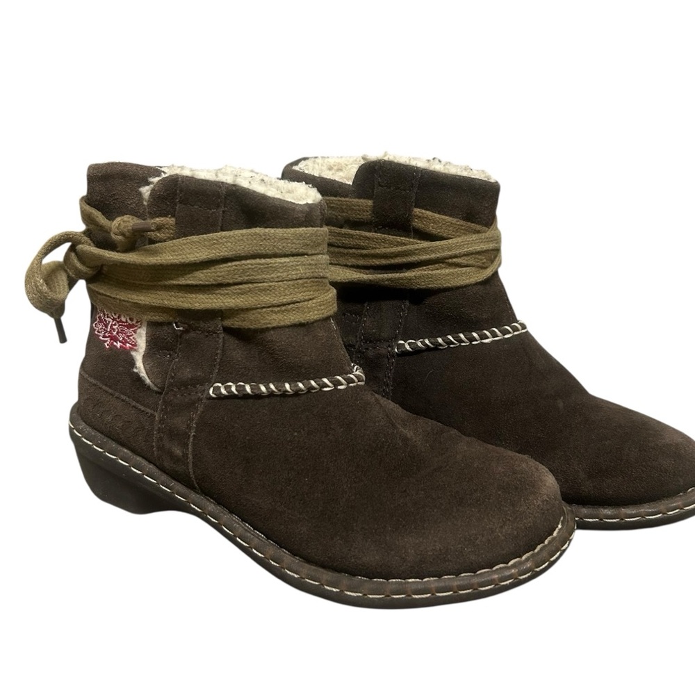 Roots 73 Hickorys Brown Suede  Ankle Bootie Size 5